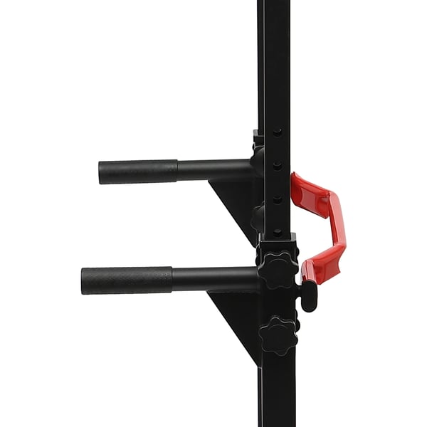 Power Tower Dip Station - MK-4001H - Højdejusterbar Pull-up Stang - Fritstående Stativ - Maks. Belastning 150 kg - Styrketræning Hjemme - Sort