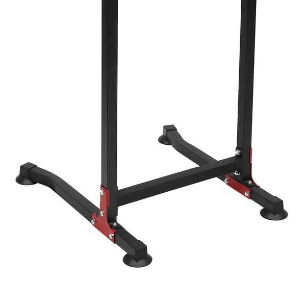 Power Tower Dip Station - MK-4001H - Højdejusterbar Pull-up Stang - Fritstående Stativ - Maks. Belastning 150 kg - Styrketræning Hjemme - Sort