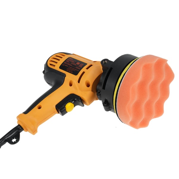 Auton kiillotin - Sähkökiillotuskone 12,7 cm - 700 W - 600–3700 r/min säädettävä nopeus - apukahva - sieni & villa - Oranssi