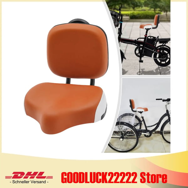 Sadel til trehjulet cykel og almindelig cykel - Universalsadel - Ergonomisk komfort - Forborede monteringshuller - Robust og holdbar - Til elcykel