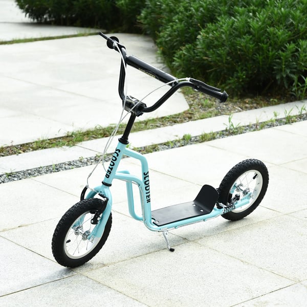 Barnsparkcykel - 2-hjulig kickbike - Från 5 år - Höjdjusterbart styre - Stålram - Max 100 kg - 120×58×80 cm - Svart