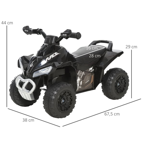 Balanscykel för barn - Gåfordon - 2 hjul - Icke-elektrisk - PP & metall - 67,5×38×44 cm - Från 18 månader - Svart