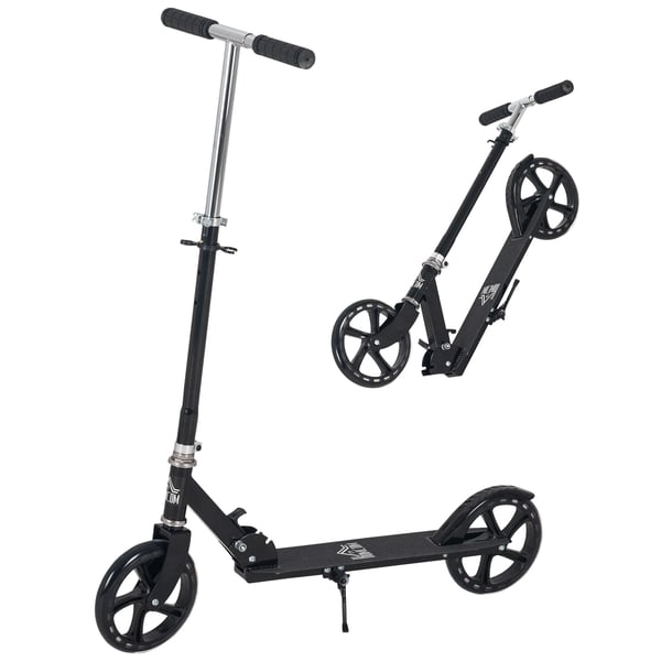 Sparkcykel för barn - Kickbike - 7–14 år - Hopfällbar - Justerbart styre upp till 100 cm - 2 hjul - Aluminiumlegering - 88×37×100 cm - Vit