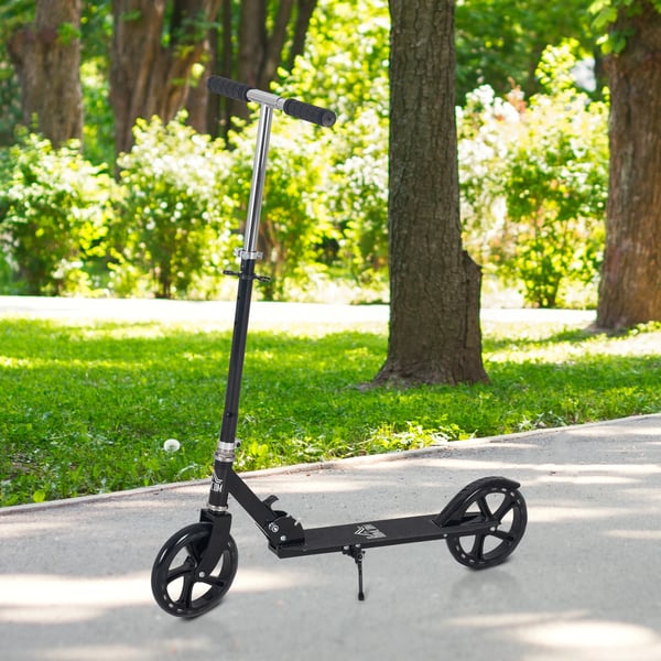 Sparkcykel för barn - Kickbike - 7–14 år - Hopfällbar - Justerbart styre upp till 100 cm - 2 hjul - Aluminiumlegering - 88×37×100 cm - Vit