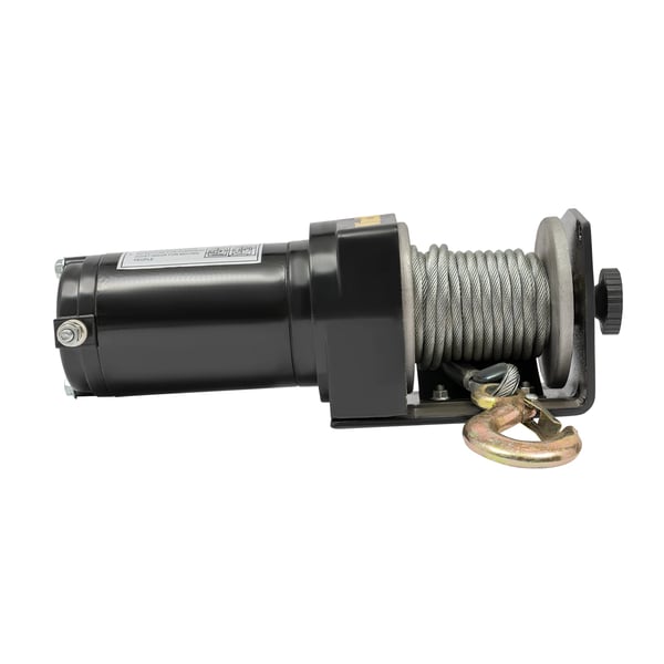 Elektrisk spil - 12V - IP67 vandtæt - 200 kg lodret løft, 900 kg trækkraft - Terrænredning & bugsering - Sort