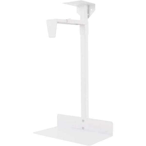 PC-holder - Vægbeslag og under skrivebord - Justerbar - Op til 30 kg - Rektangulær - Hvid