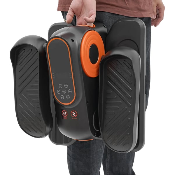 Under-bord pedaltræner - Minicykel til ben/fødder - Fjernbetjening - LCD-display - 50W motor - <60 dB - Ledning 1,5 m - Sort