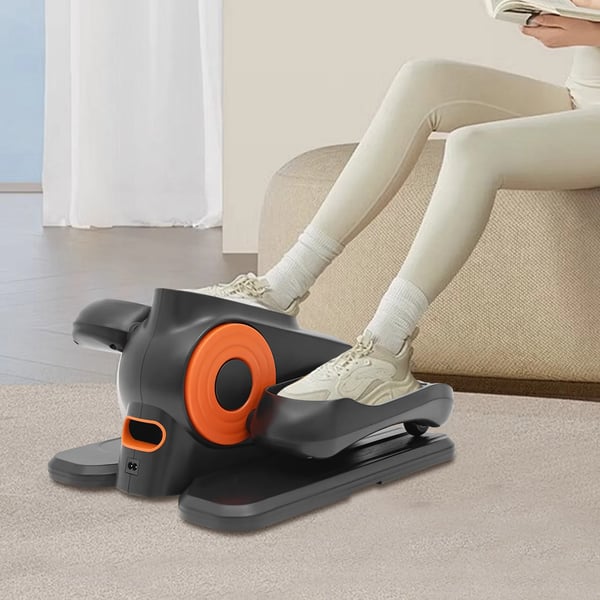 Under-bord pedaltræner - Minicykel til ben/fødder - Fjernbetjening - LCD-display - 50W motor - <60 dB - Ledning 1,5 m - Sort