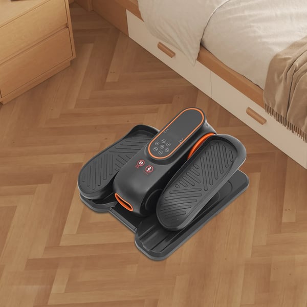 Under-bord pedaltræner - Minicykel til ben/fødder - Fjernbetjening - LCD-display - 50W motor - <60 dB - Ledning 1,5 m - Sort