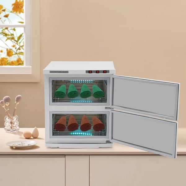 Håndklædevarmer & UV-sterilisator - Skab - 50 l Kapacitet - 2 Niveauer - 412 W - 70 °C ±10 °C - Elektrisk opvarmning - 45×39×52 cm