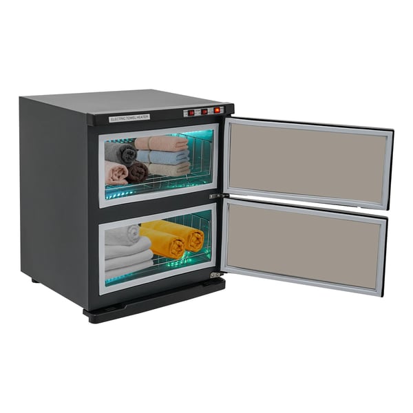 UV håndklædevarmer - Desinfektionsskab - 50 L - 412 W - Rustfrit stål - Elektrisk opvarmning - 70°C ±10°C