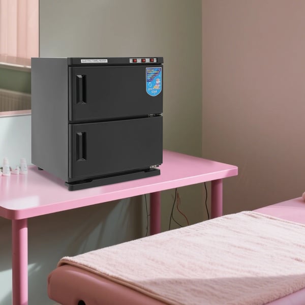 UV håndklædevarmer - Desinfektionsskab - 50 L - 412 W - Rustfrit stål - Elektrisk opvarmning - 70°C ±10°C