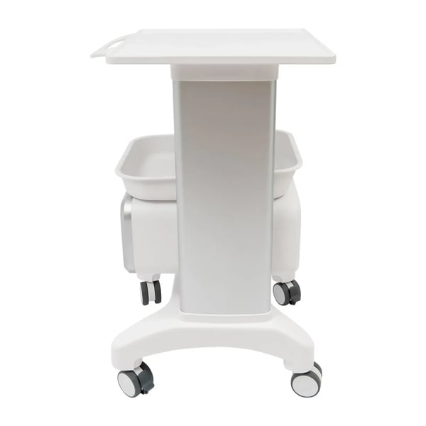 Medicinsk rullevogn - Vogn med skuffe - Til ultralyd, dental & beauty i klinik & salon - Samling kræves - Hvid