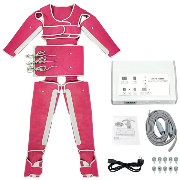 Pressoterapi lufttrycksdräkt - Värmemassage - Justerbart tryck 7 nivåer - Värme 35–80°C - Timer 0–90 min - Effekt 400 W - Oxfordtyg - Hem & salong