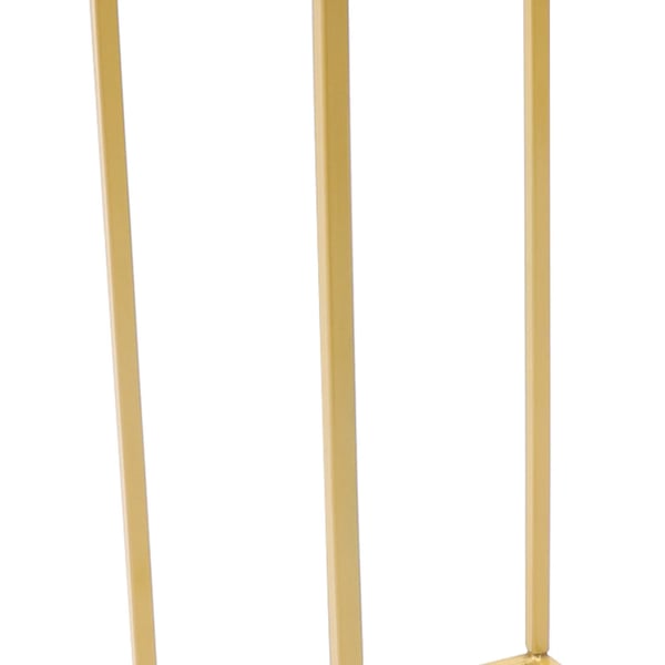 Blomsterstativ til bryllup - Kvadratisk metalsøjle - 22×22×40 cm - Jern - Sæt med 2 - Til gang og bagtæppe - Guld