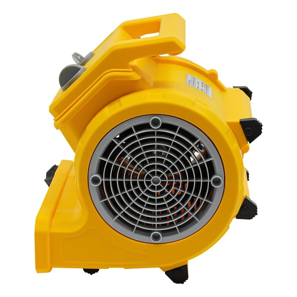 Bærbar tørreblæser - Gulv- og tæppetørrer - 250 W - 3 Hastigheder - Timer - 220 V EU-stik - Gul