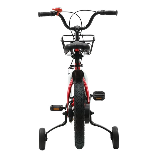 Børnecykel - 35 cm hjul - Støttehjul - 3–5 år - Kulstofstålramme - Aluminiumsfælge - Max 35 kg - Rød
