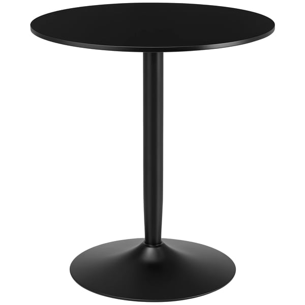 Runt matbord - Köksbord - Ø70 cm, 75 cm högt - För 2 personer - Stålstativ - Modern design - Svart