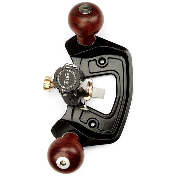 Routerhøvl/Router Plane - KM-17 Pro - Aluminiumlegering - Justerbart hegn med CAM-lås - Dybdeanslag - Dobbelt blad 1,27 cm
