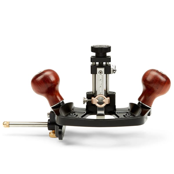 Routerhøvl/Router Plane - KM-17 Pro - Aluminiumlegering - Justerbart hegn med CAM-lås - Dybdeanslag - Dobbelt blad 1,27 cm