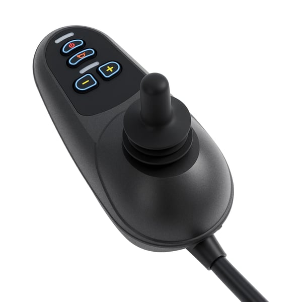 Joystick til elkørestol - Controller - 360° Styring - 5 Hastigheder - 24V DC Børstemotor - ML2P+ Adapterkabel - 6A Opladning - Sort