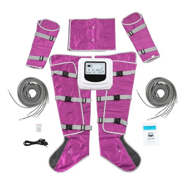 Pressoterapi Maskine - Professionelt Massageapparat - 60°C Opvarmning - Lymfedrænage - Kropsformning - Elektrisk