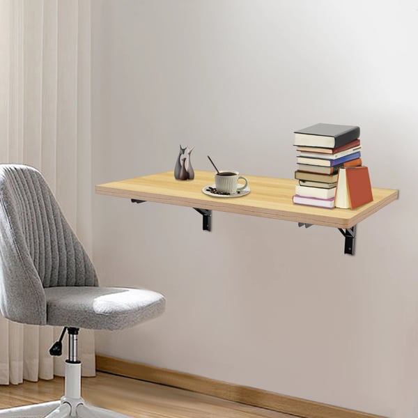 Væghængt foldbart arbejdsbord - Vægbord - 250 kg bæreevne - 81×45,5×25 cm - 8 kg - Til soveværelse, kontor, café