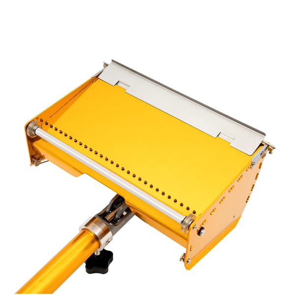 Professionel spartelboks til gipsvæg - Flat Box 25,4 cm - Justerbart skaft 105–168 cm - Aluminiumslegering & silikone - Elektroforese-overflade - Gul