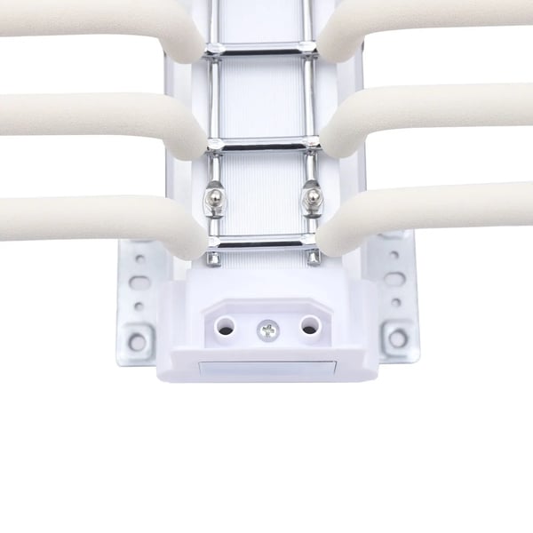 Udtrækkeligt buksestativ - Bukseholder - Dobbelt række - 22 velourbelagte stænger - Rustfrit stål+ABS - 58,8×45,8 cm - Beige