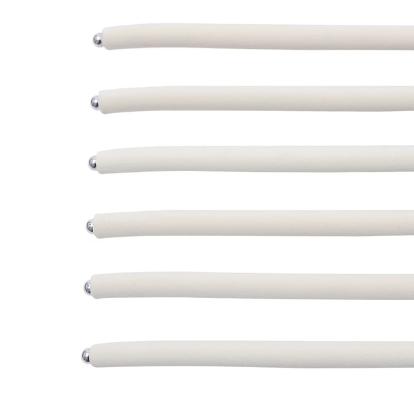 Udtrækkeligt buksestativ - Bukseholder - Dobbelt række - 22 velourbelagte stænger - Rustfrit stål+ABS - 58,8×45,8 cm - Beige