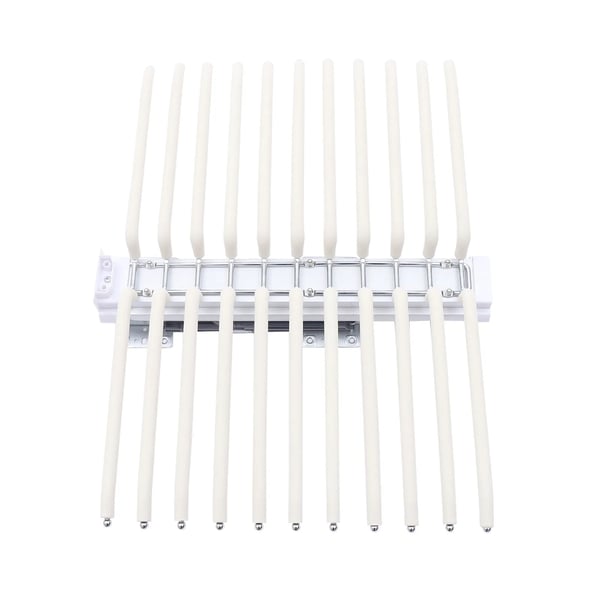 Udtrækkeligt buksestativ - Bukseholder - Dobbelt række - 22 velourbelagte stænger - Rustfrit stål+ABS - 58,8×45,8 cm - Beige