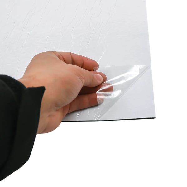Tæppefliser/Tekstilfliser - Selvklæbende Kvadratiske - 20 Stk - 50 x 50 cm - Vaskbar - Skridsikker TPR-bagside - 5 mm - Sort