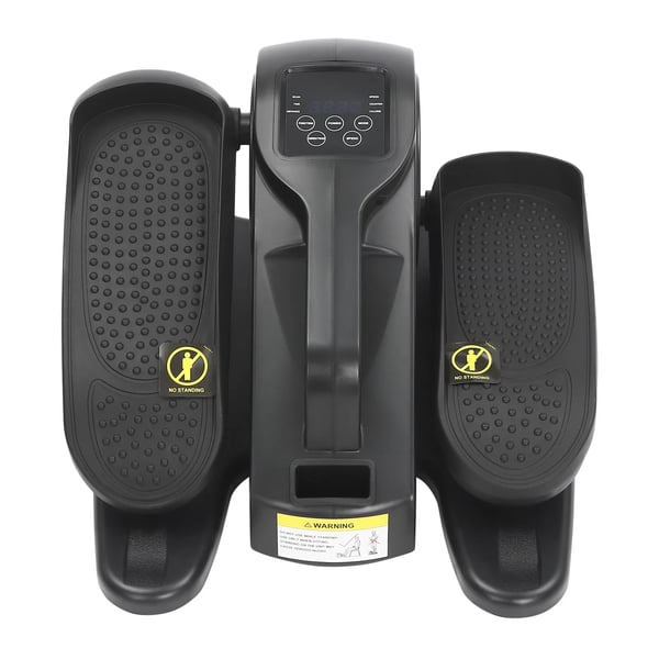 Sidde-crosstrainer - Motoriseret pedaltræner - 50 W - Touchskærm - Fjernbetjening - EU-stik - Bentræning - Sort