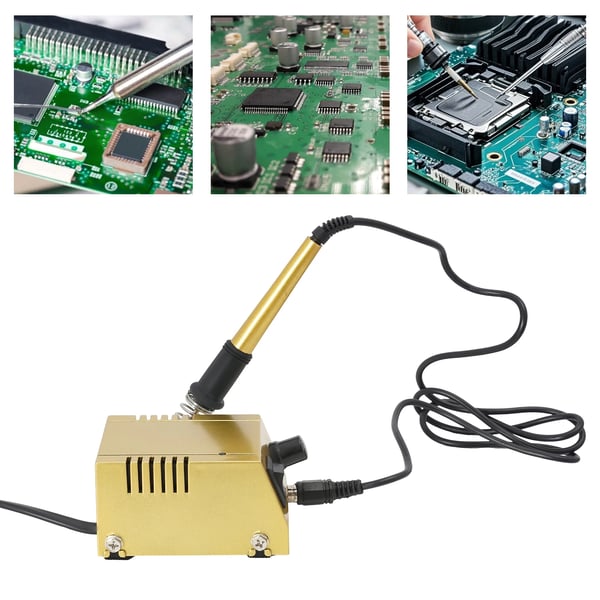 Mini loddestation - 12V loddestation sæt - 1–18 W - Til mobil- & computerreparation, komponentlodning - CE-certificeret - Gul