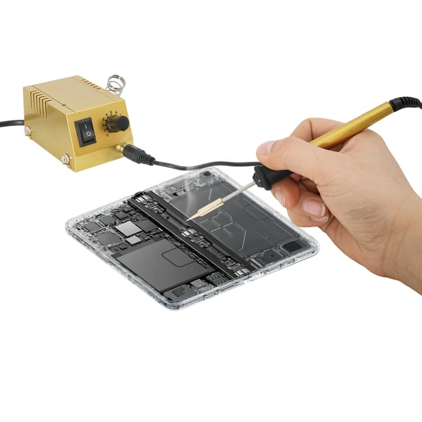 Mini loddestation - 12V loddestation sæt - 1–18 W - Til mobil- & computerreparation, komponentlodning - CE-certificeret - Gul