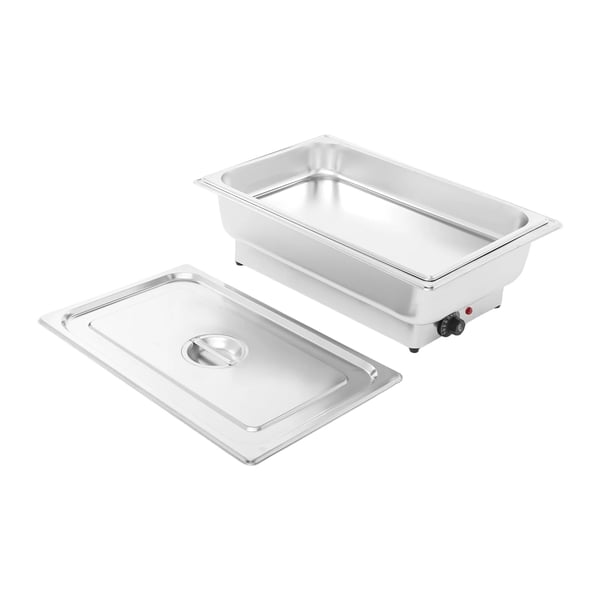 Elektrisk chafing dish - Buffetvarmer - Kapacitet 9 l - Med låg - Metal - Til catering & buffet - Brun