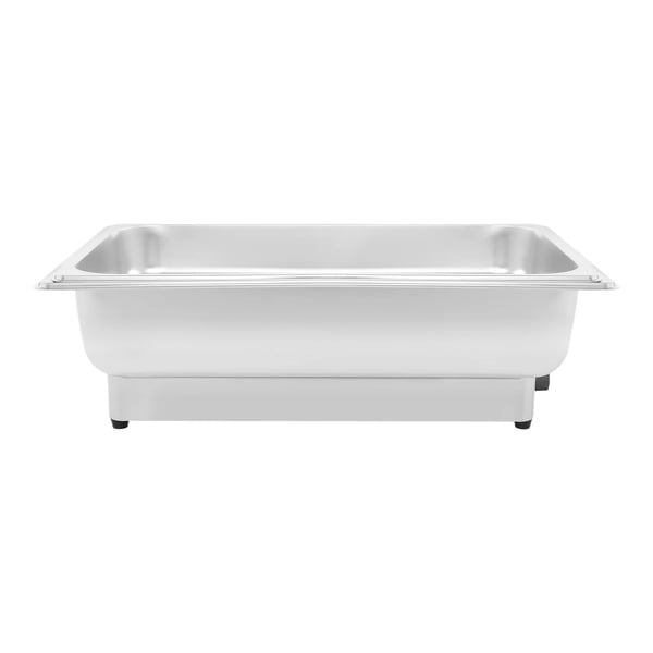 Elektrisk chafing dish - Buffetvarmer - Kapacitet 13,5 l - Med låg - Rustfrit stål - Sølv