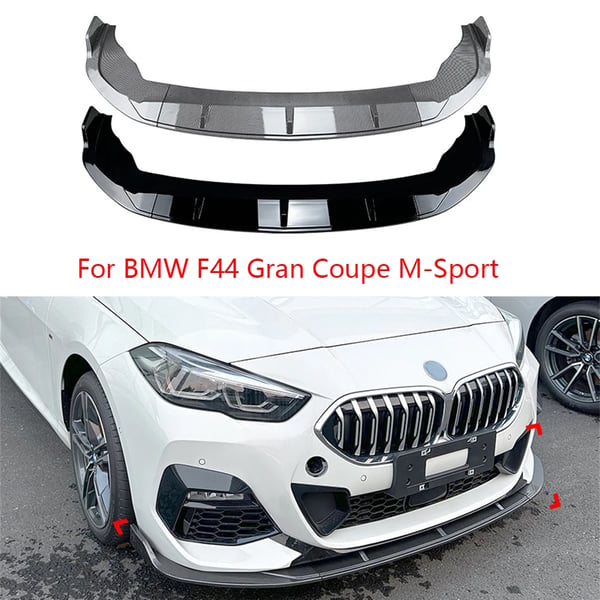 Frontspoiler Kofangerlæbe - Splitter Spoiler Diffuser - Til BMW 2-serie F44 2020–2023+ - M Sport 218i 220i - Sort