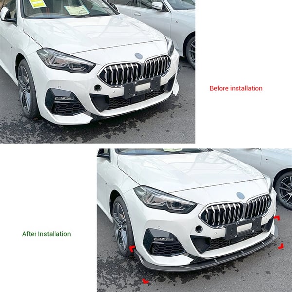Frontspoiler Kofangerlæbe - Splitter Spoiler Diffuser - Til BMW 2-serie F44 2020–2023+ - M Sport 218i 220i - Sort