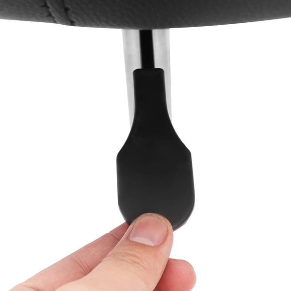 Ergonomisk sadelstol - taburet med ryglæn - 360° drej - højdejusterbar - PU-sæde - maks 150 kg - til hjem og kontor - sort