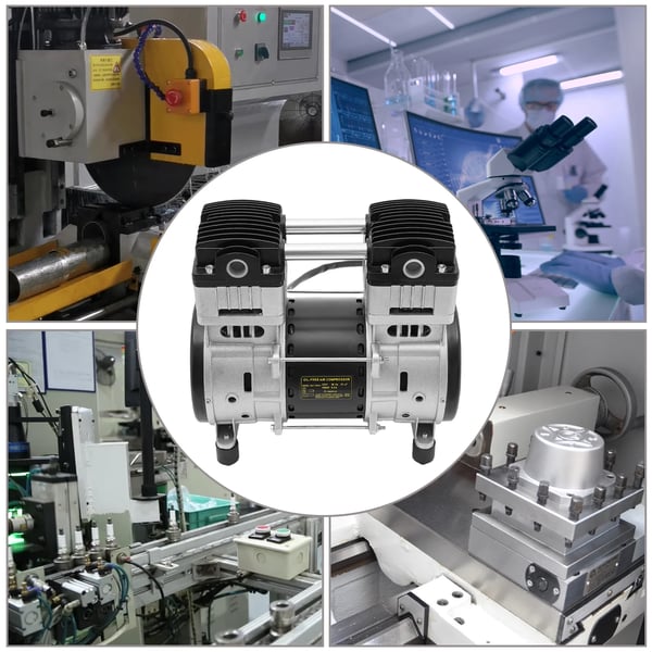 Luftkompressor Pumpehoved - 1500 W - Lav Støj - Ren Kobbermotor - 1380 o/min - Elektrisk - Sort