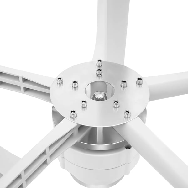 Vindgenerator - 400W Lodret akse VAWT lanternemodel - Lav startvind - PMG Maglev - Nylonfiberblade - Elektromagnetisk styring - Hvid