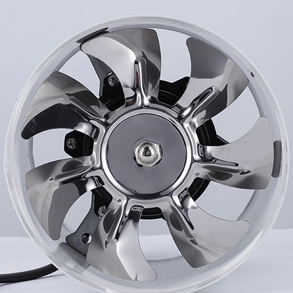 Industriel kanalventilator - Aksial rørventilator 150 mm - Luftmængde 500 m³/h - Effekt 40 W - Spænding 220V/50Hz - Metalhus, pulverlakeret - Sort