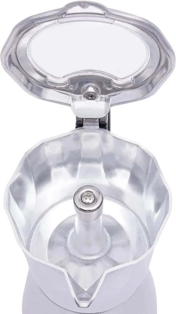 Espressobrygger - Elektrisk espressomaskine - 300 ml kapacitet - 480 W - 360° roterbar base - Til hjem og familie - Lys sølv