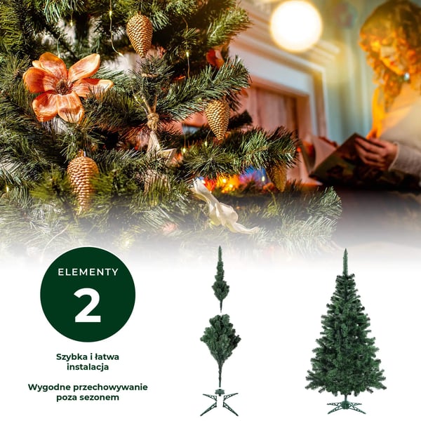 Juletræ - Kunstigt Juletræ - Realistisk Look - Premium Kvalitet - CE-mærket - Med Fod