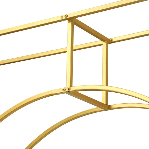 Bryllupsbue & baggrundsstativ - Fritstående firkantet ballonbue - Kulstofstål - Mål 91,5×31,5×19 cm - Str. L - Guld