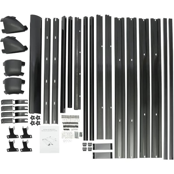 Kattoteline SUV:lle - Yleismalli - Alumiini, Kaksikerroksinen - 127 x 97 cm - Kantavuus 68 kg - Saumaton liitos - Musta