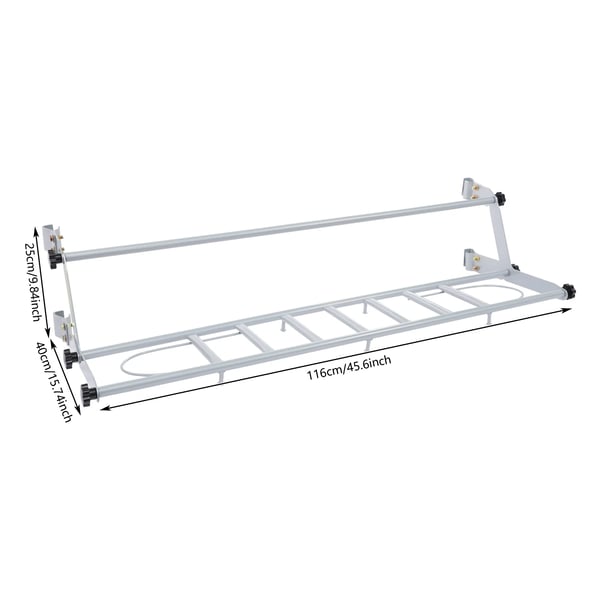 Bagagerumsorganizer til bil - Bageste hylde - Metal - Direkte udskiftning - 111,5×25×9 cm - Sølv
