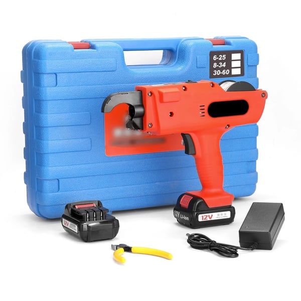 Armeringsbindemaskine - 12 V trådløs bindepistol - 8–34 mm område - Automatisk trådbinding - Genopladeligt batteri - Rød