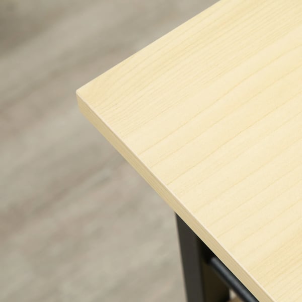 Sidobord på hjul - C-format - 2 hyllor - Trä - Rektangulärt - 60×34,5×64,5 cm - Beige